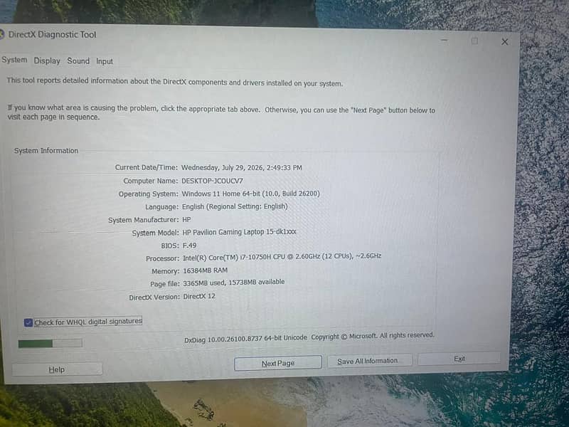 HP pavilion 4