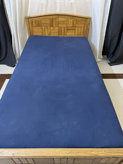 Bed and wardrobe