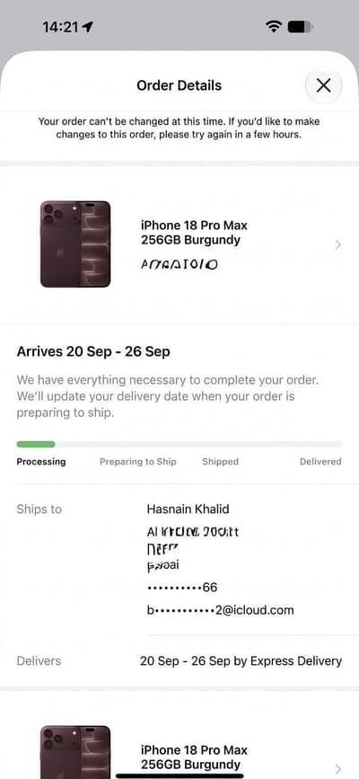 iPhone 18 Pro Max 256GB Burgundy - LL/A Spec (Dual eSIM) Day 1 Stock