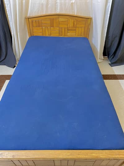 Bed and wardrobe