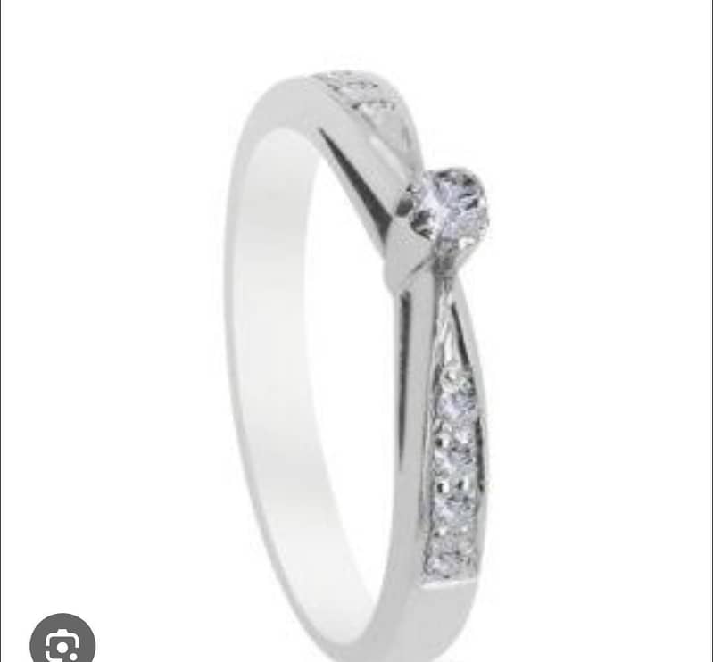 Ring/silver/diamond/certified/certificate 3