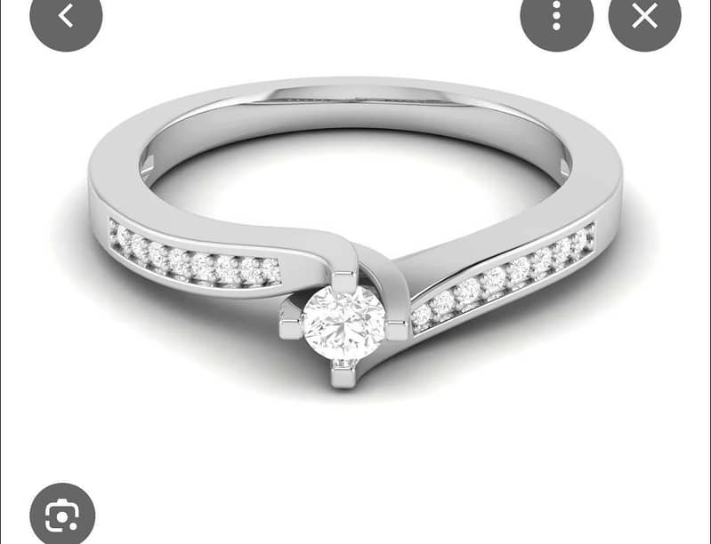 Ring/silver/diamond/certified/certificate 4