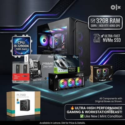 Gaming Pc.  i9 12th Gen | RTX 4060 | 32GB DDR5 RGB