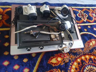 4 CCTV cameras with DVR & Samsung LED