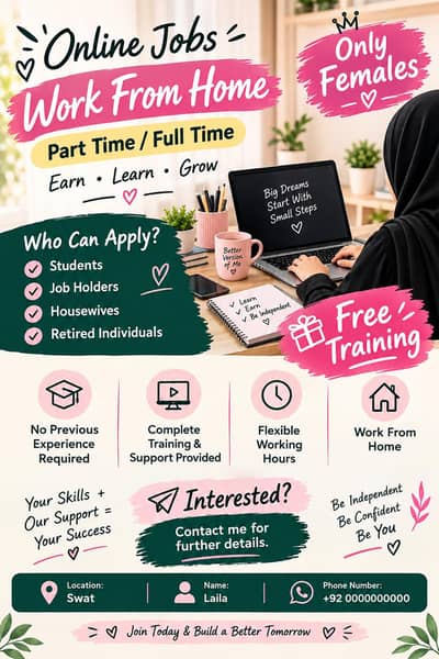Online Work From Home – Part Time / Full Time