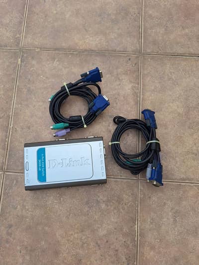 D-Link KVM Switch 4 Port with cables