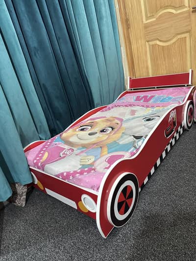 Kid Girl Single Car Bed