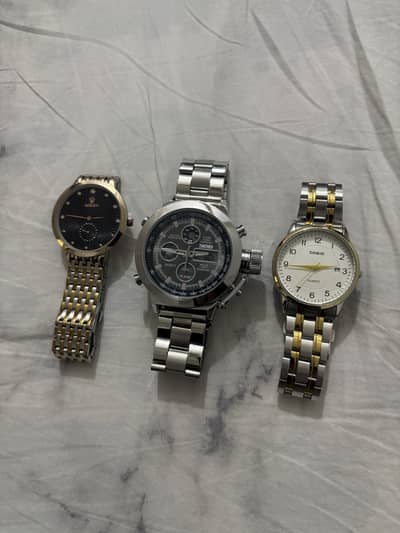 Pack of 3 watches. Skmei, rolex, casio