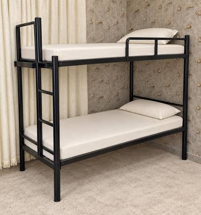 Metal Bunk Bed + 2 Orthopedic Mattresses