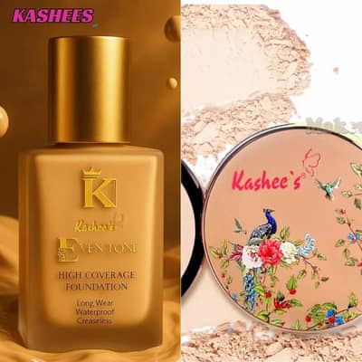 Kashees High Coverage Foundation and Powder set