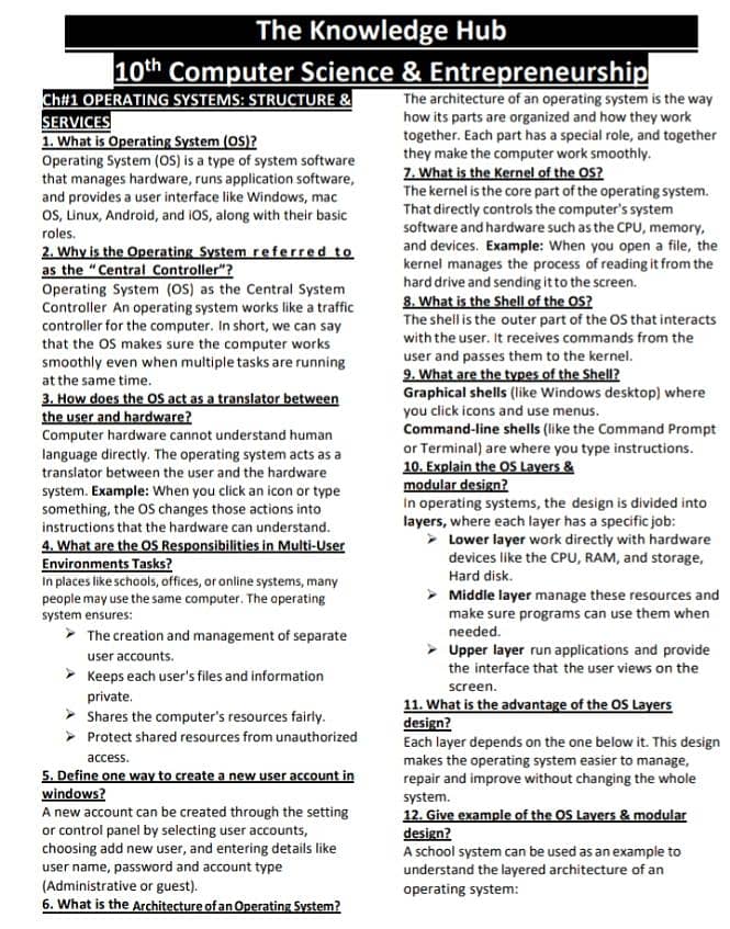 Class 9/10 Chemistry Handwritten Notes PDF - Board Exam 2