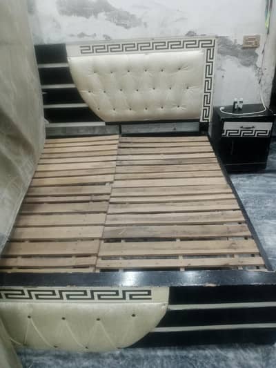 Bed with mattress