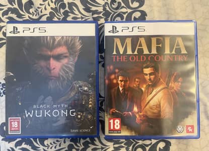 Black Myth Wukong and Mafia The Old Country Ps5 Games