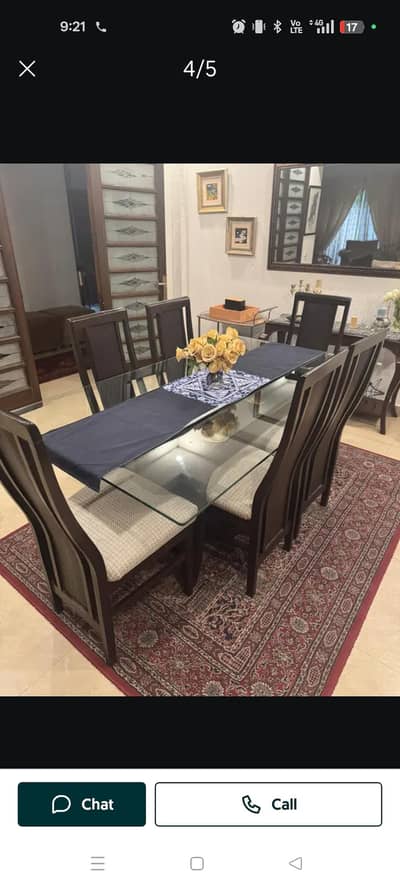 Dining table with 6 chairs