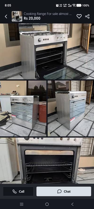 3 burner cooking range lush condition