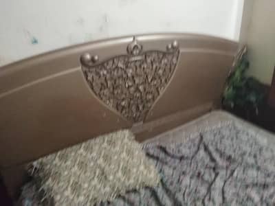 double bed with side table wth spring matress