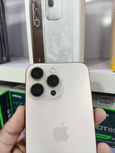 Apple iPhone 16 Pro Max pta appvord 88 Helth 256 Gold coler
