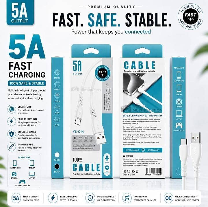 5A Fast Charge Type-c Cable Minimum quantity 3 pc 0