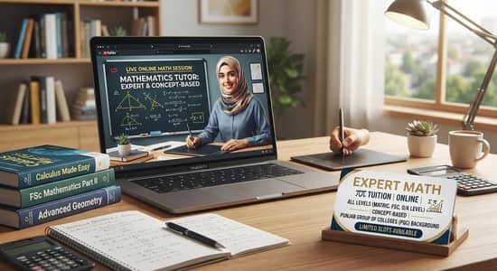Math Expert tutor| 91/100 in Math | FSc pre engineering (PGC) online T