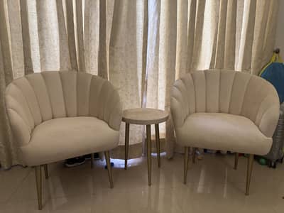 Modern Bed Set with Chairs and Dressing Table