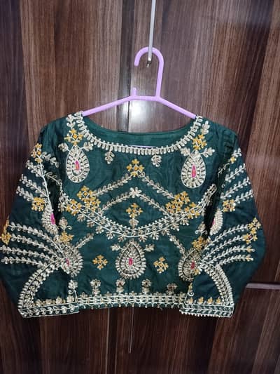 Eastern Lehnga Bottle green color