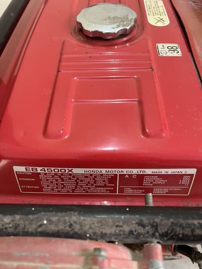 Honda EB4500X Original Japan Generator – 4.5 kVA – Petrol + Gas
