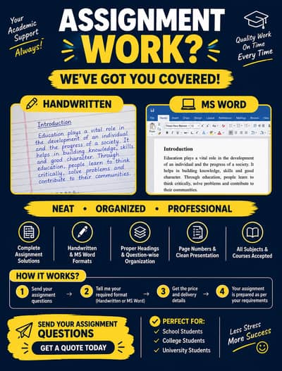 Assignment Writing & Formatting | Handwritten & MS Word