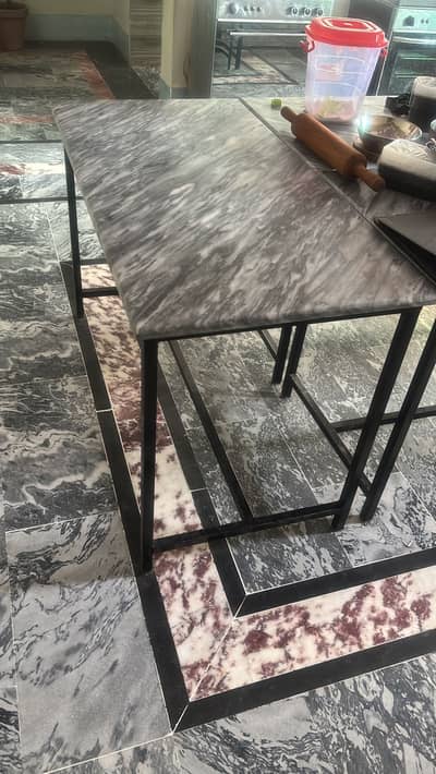 Marble top , preparation / serving tables 5 pc