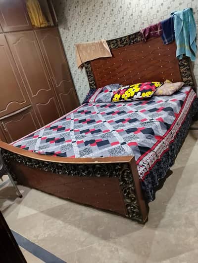 wooden bed