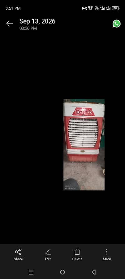 Asia Air Cooler Body Only – Red/White – Good Condition