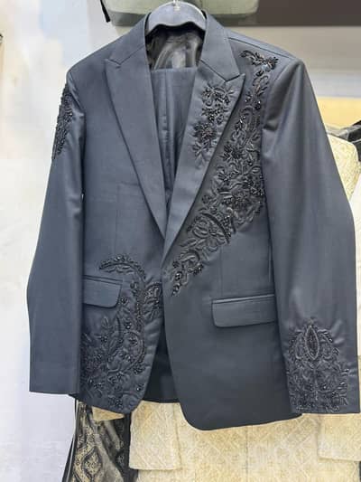 Fancy Embroided Tuxedo Copy of Rajab Butt Walima Suit