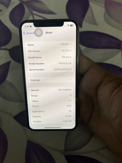 Apple iPhone X 64 GB FU