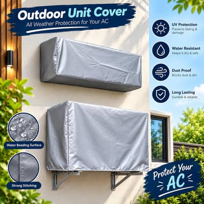 Dust proof AC cover set for 1 Ton | Indoor & outdoor protection (2pcs)
