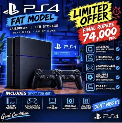 PS 4 fat jail break 1TB brand new condition