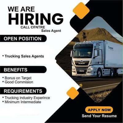 Truck Dispatch Sales Agent Needed-Male & Female Candidates (US Market)