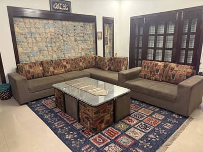 7 Seater Sofa Set with Center Table
