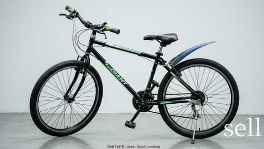 Mountain Bike / Gear Cycle – Black & Green – Good Running Condition