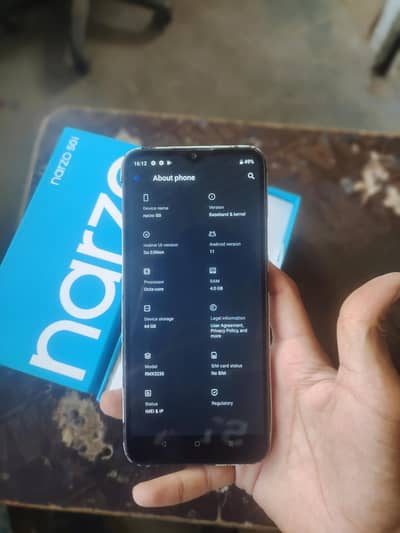 Realme Narzo 50i 4/64 pta official approve with box