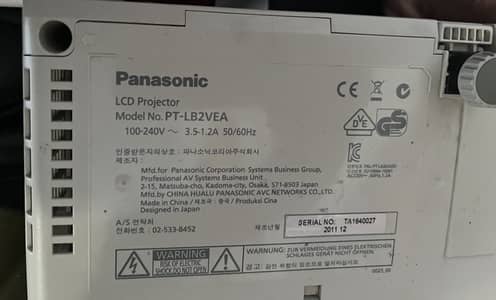 PANASONIC PROJECTOR