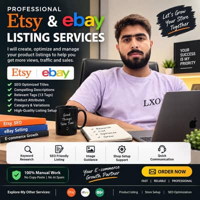 Professional Etay and ebay products lister.