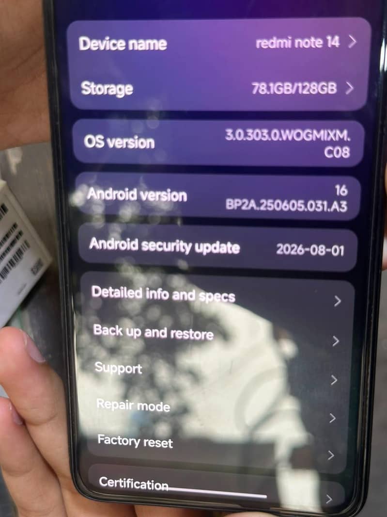 Xiaomi Redmi Note 14 4