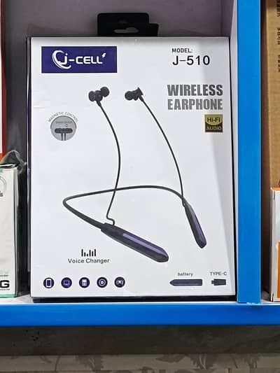 J-CELL J-510 Wireless Neckband Earphones – Hi-Fi Sound