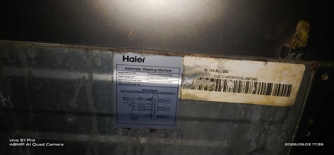 Haier automatic washing machine 2