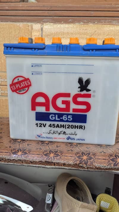 AGS GL-65 Battery (13 Plates) - Used Working Condition