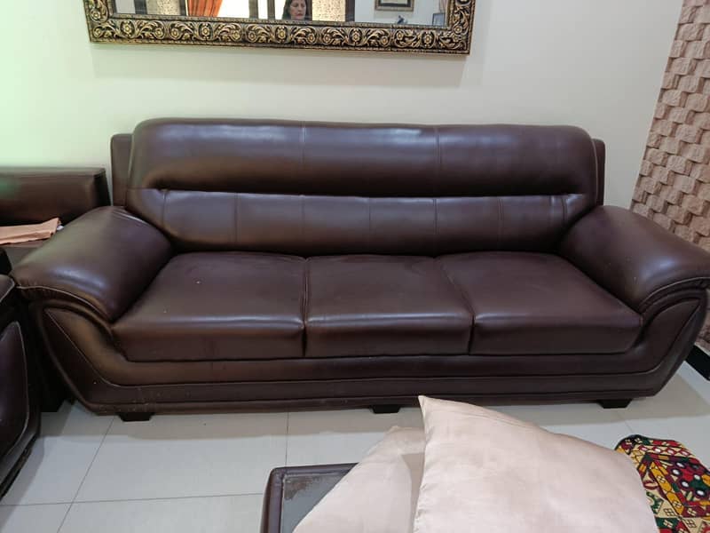 6 seater sofa set with corner table & coffee table 2