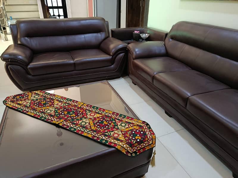 6 seater sofa set with corner table & coffee table 3