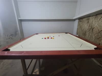 Jumbo Size (8×8) Heavy Duty Fiber Carrom Board – Snooker Club, Gaming