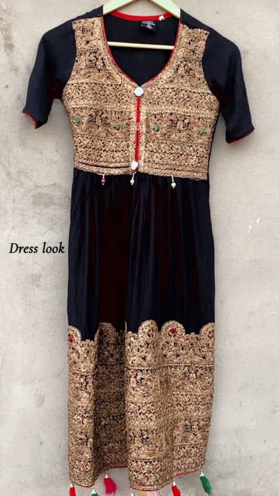 Black Embroidered Frock