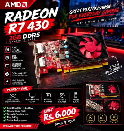 AMD Radeon R7 430 2GB DDR5 Graphics Card