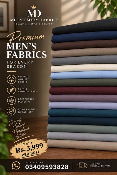 Men’s Unstitched Suit – MD Premium Fabrics